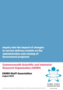 CSIRO Staff submission service delivery inquiry